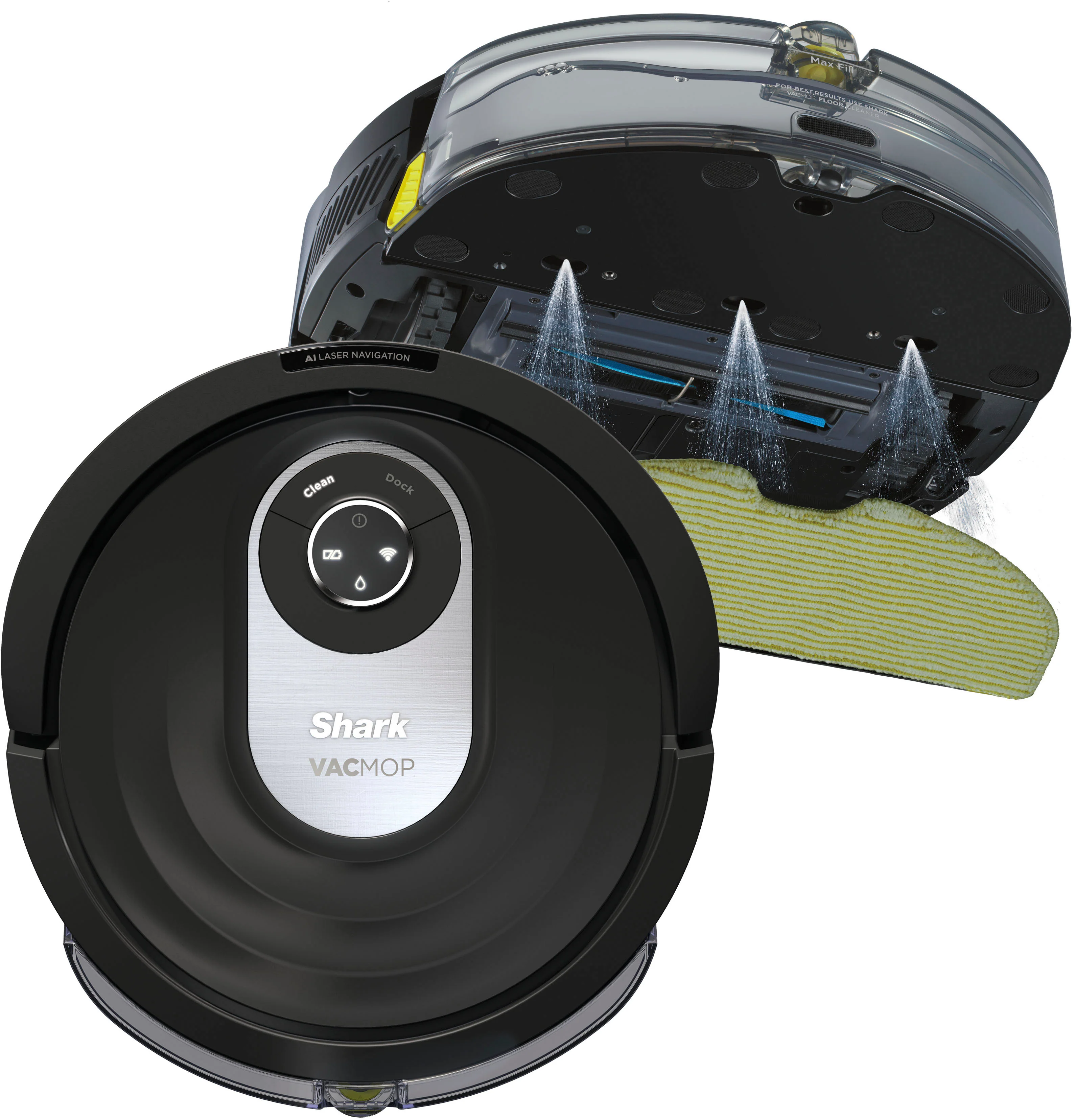 Shark - AI Robot Vacuum & Mop with Home Mapping, WiFi Connected - Black (RV2001WD)