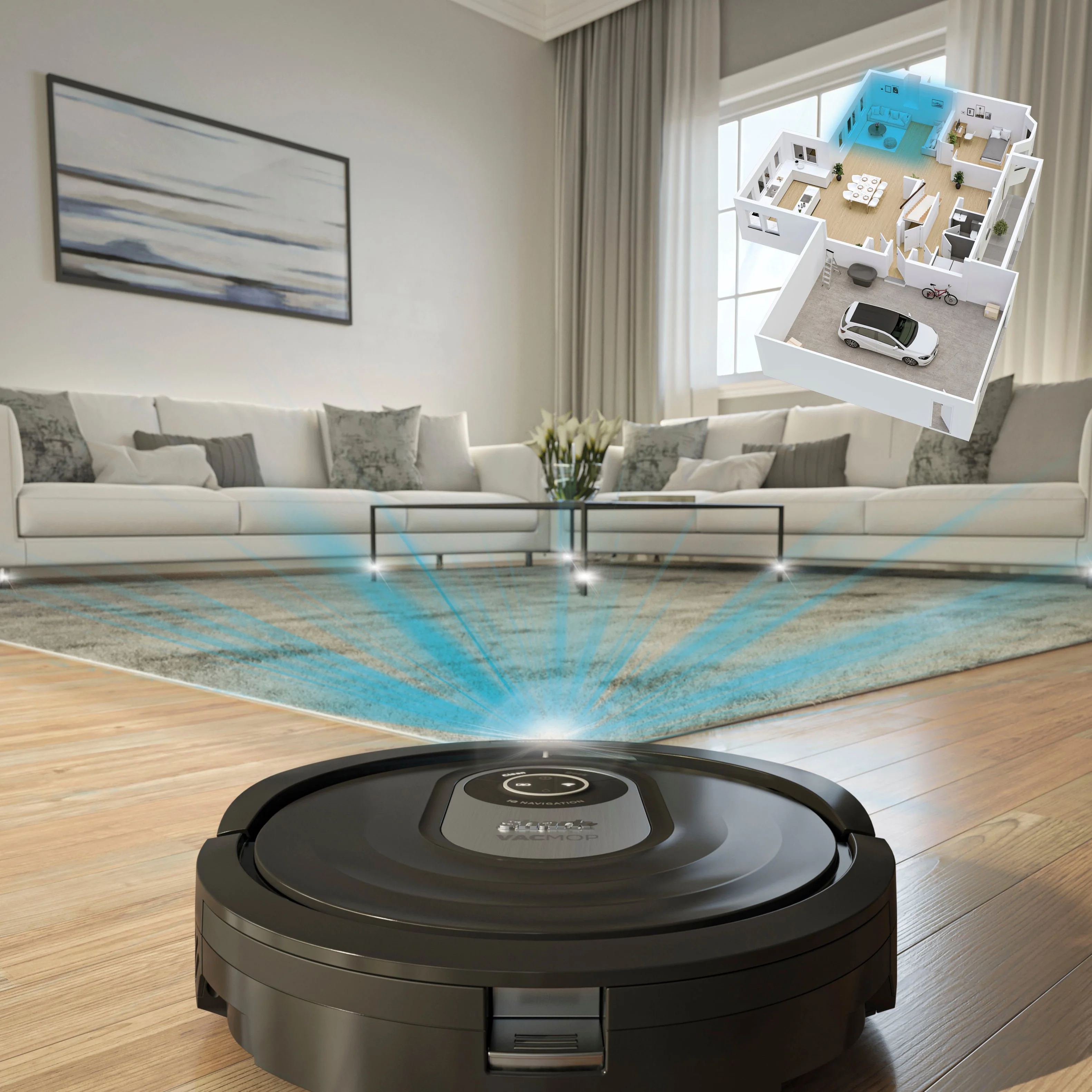 Shark - AI Robot Vacuum & Mop with Home Mapping, WiFi Connected - Black (RV2001WD) - Image 10