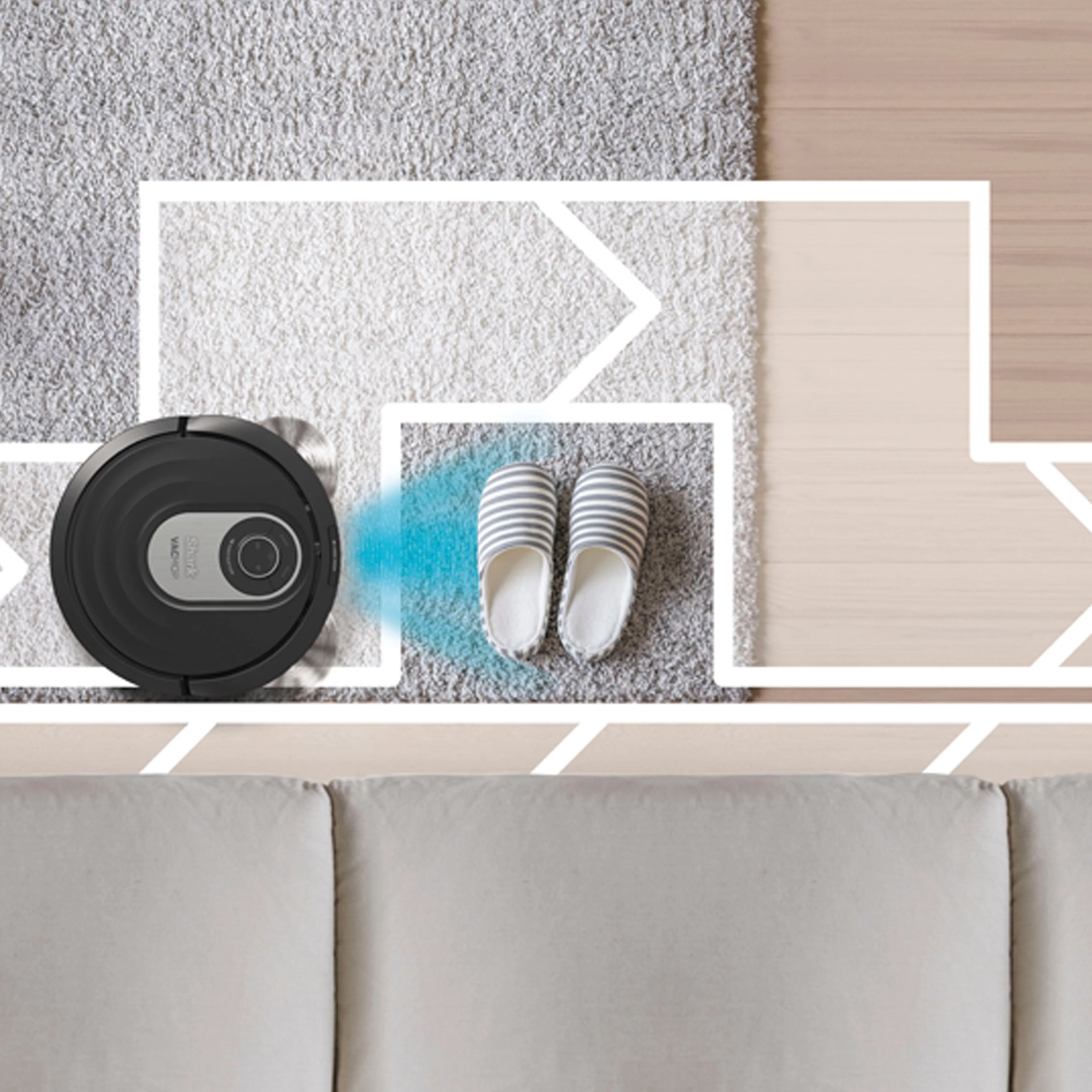 Shark - AI Robot Vacuum & Mop with Home Mapping, WiFi Connected - Black (RV2001WD) - Image 8