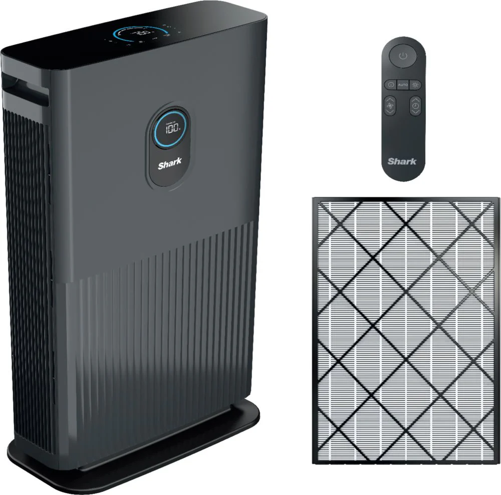 Shark - Air Purifier 6 With Anti-Allergen HEPA Filter Advanced Odor And Fumes Lock, 1,200 sq. ft., Smart Sensing - Charcoal Gray (HE602) - Image 6