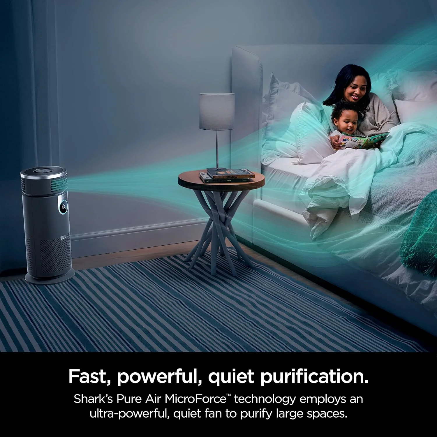 Shark HC452 3-in-1 Air Purifier, Heater & Fan with NanoSeal HEPA, Cleansense IQ, Odor Lock, for 500 Sq. Ft, Captures 99.98% of Particles, Dust, Allergens & Smoke, 0.1–0.2 Microns, Grey - Image 6