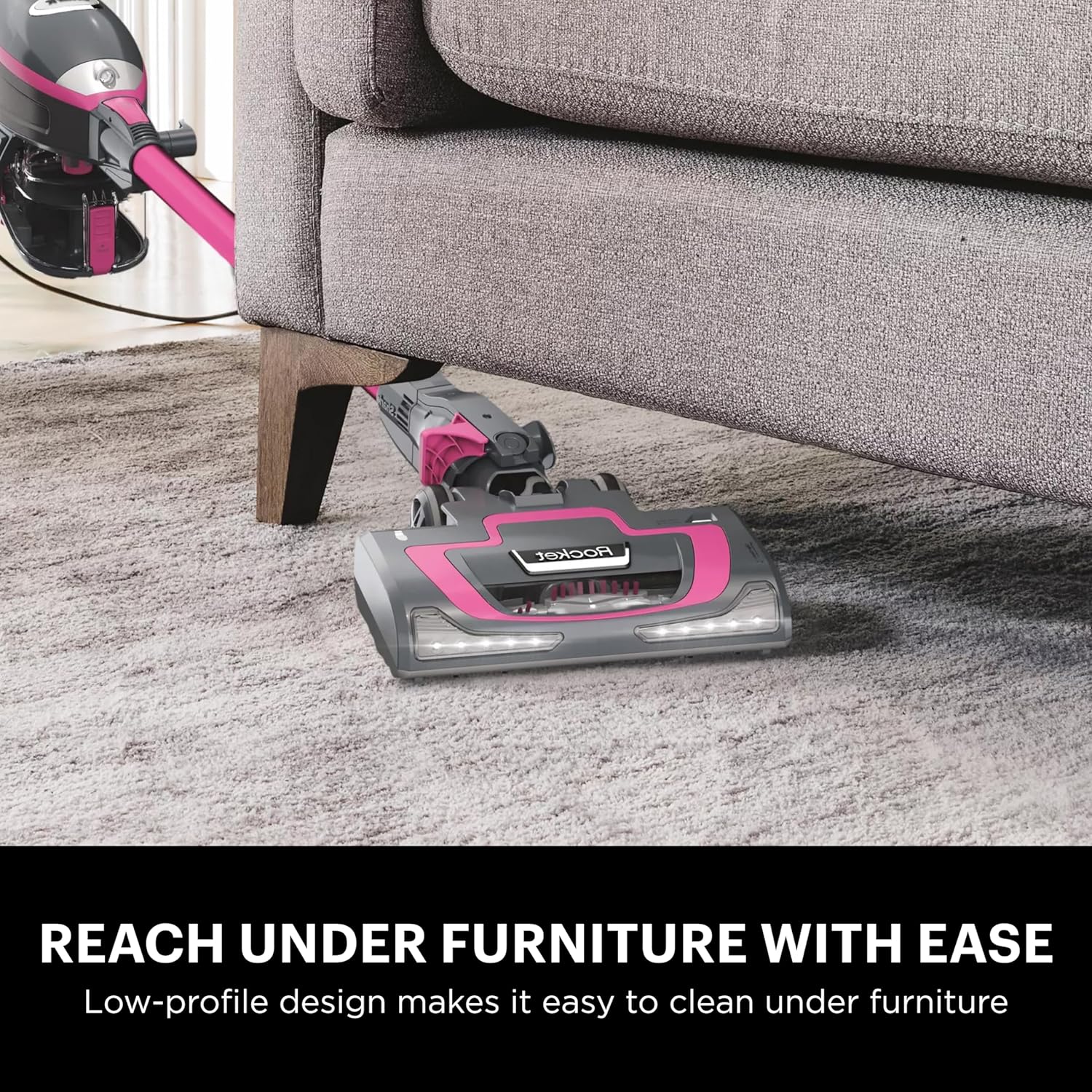 Shark HV371 Rocket Pro DLX Corded Stick, Removable Hand Vacuum, Advanced Swivel Steering, XL Cup, Crevice Tool, Upholstery Tool & Anti-Allergen Dust Brush BLACK - Image 2