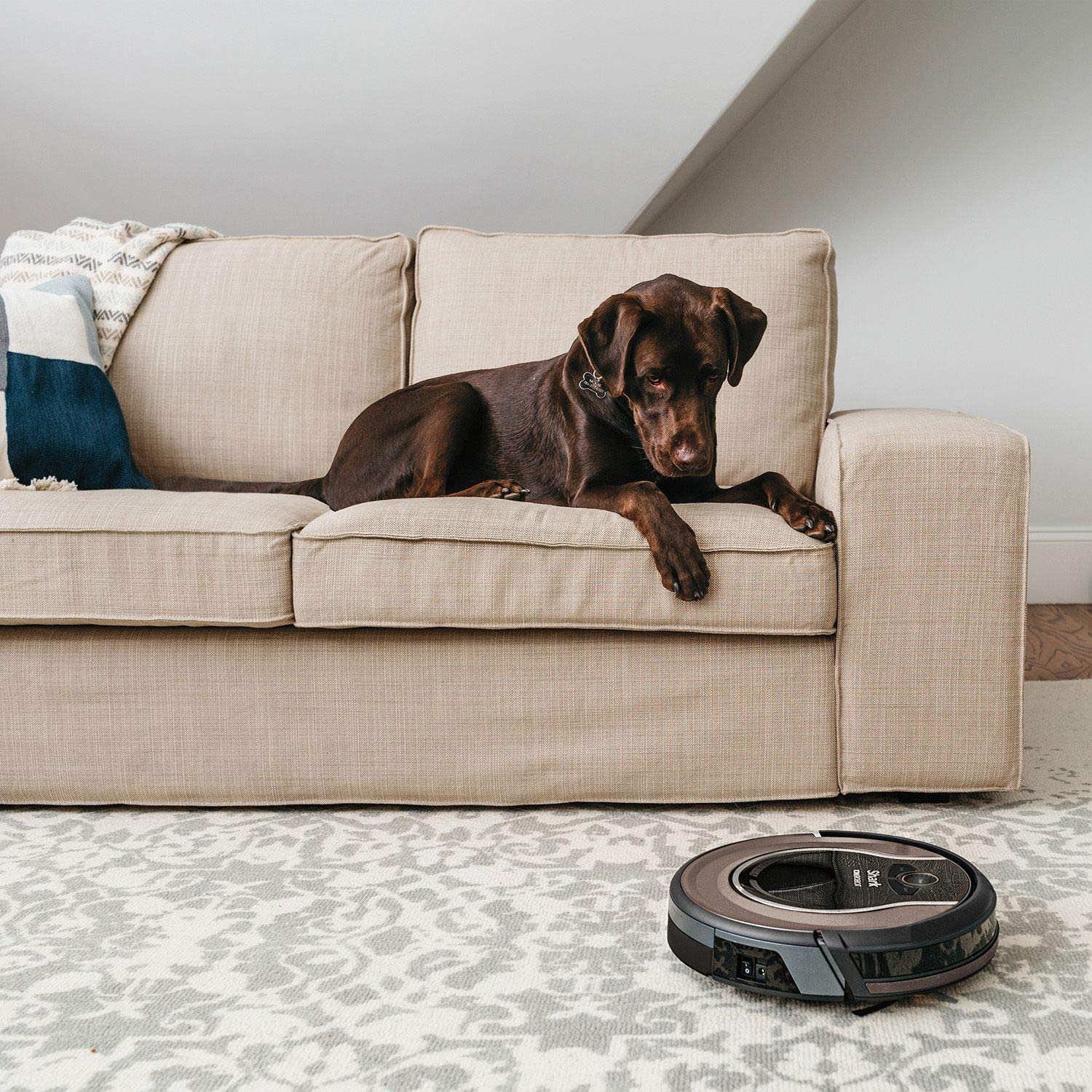Shark ION Intelligent Smart Sensor Navigation Robot Vacuum Cleaner for Home, Brown (RV725N) - Image 9