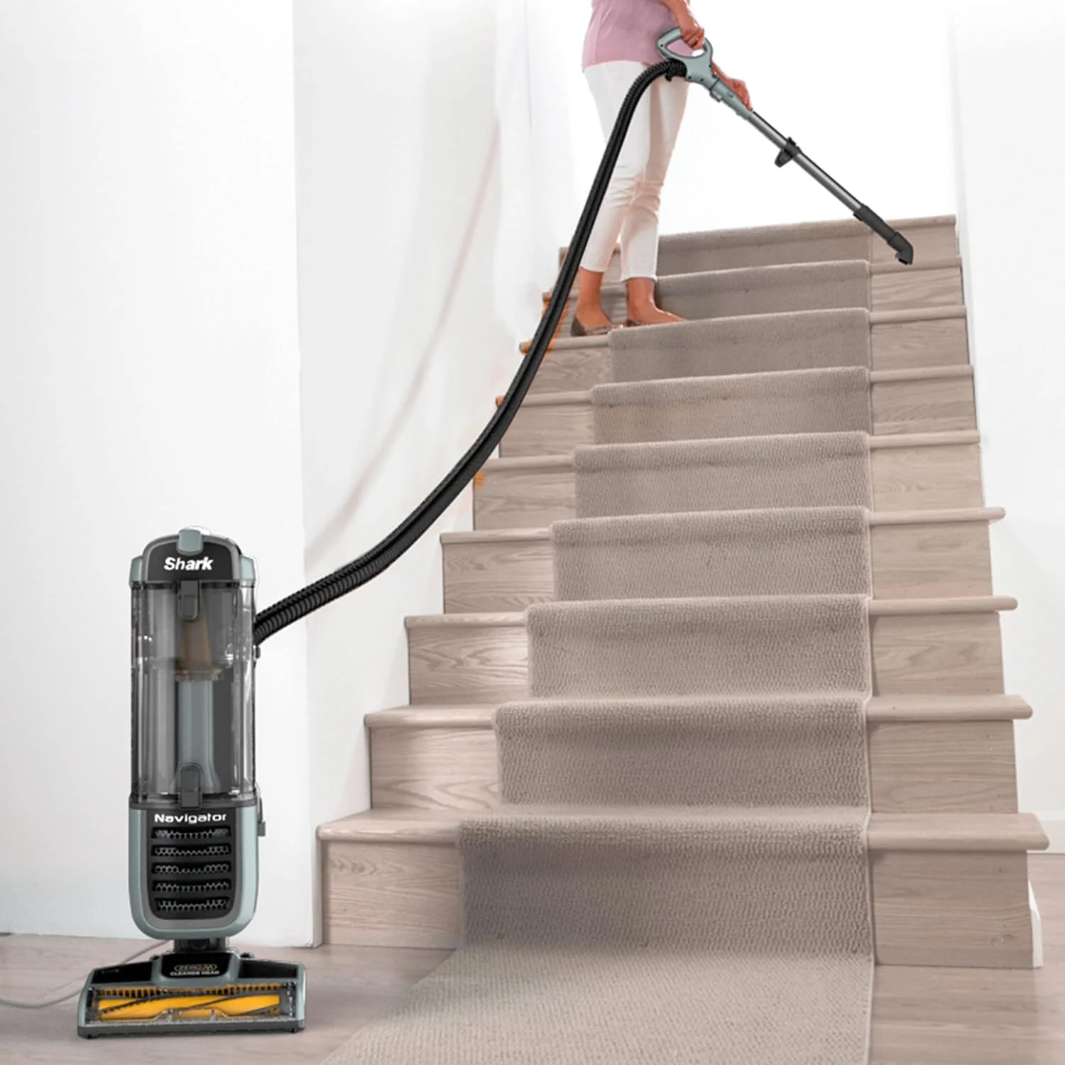 Shark Navigator Zero-M Self-Cleaning Brushroll Pet Pro (ZU62) Upright Vacuum, Pewter Grey Metallic - Image 5