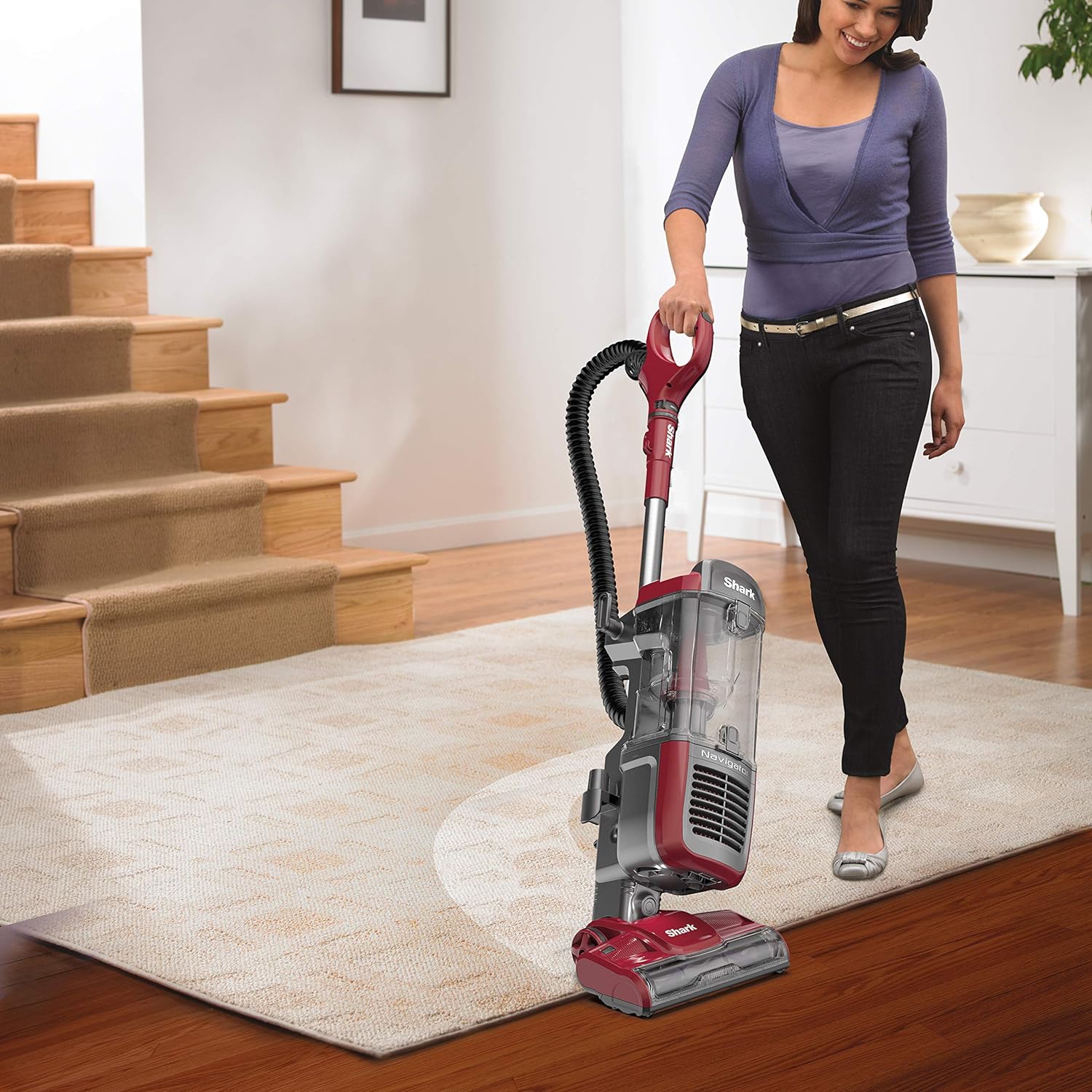 Shark Navigator Swivel Pro Complete Upright Vacuum, Red (NV150C) - Image 5