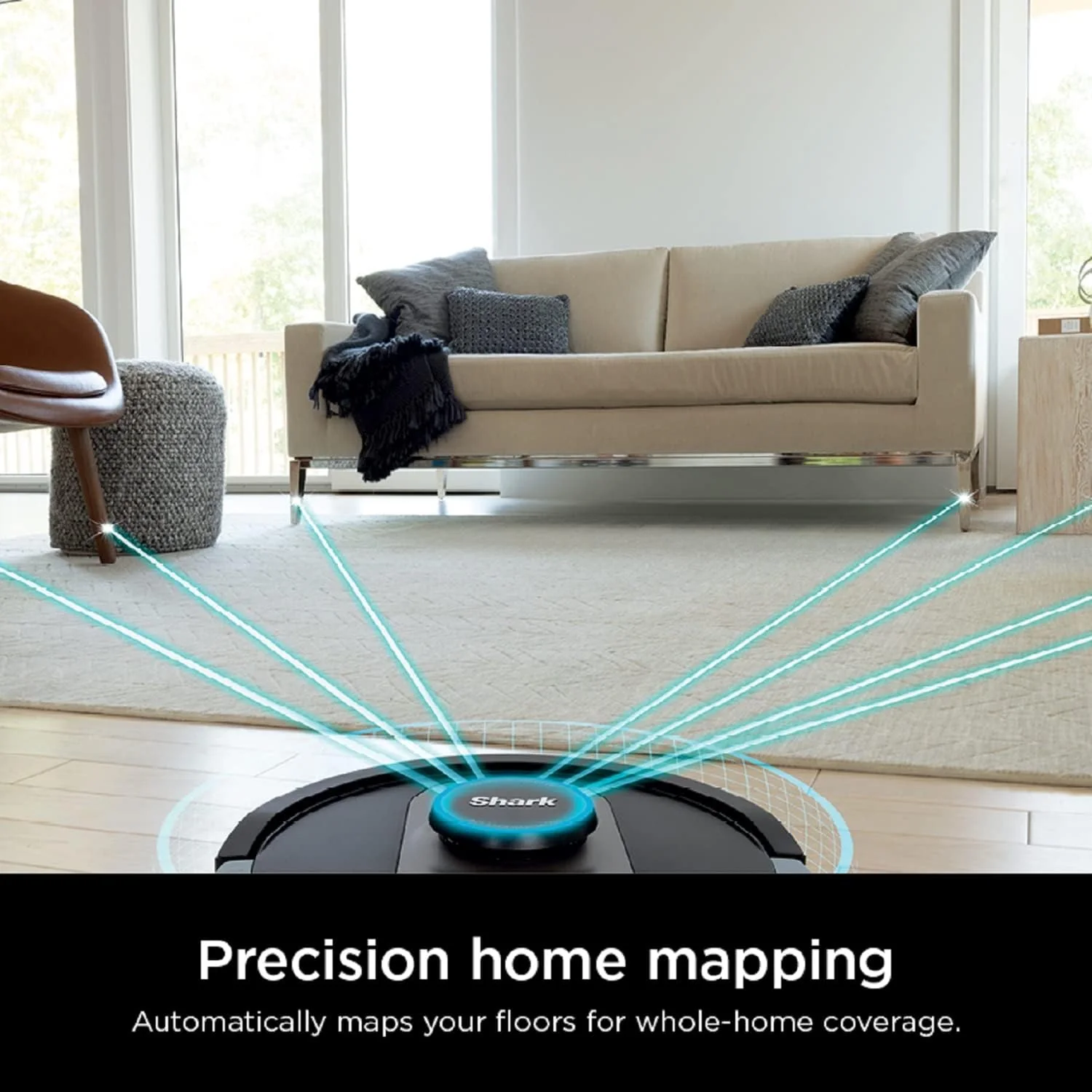 Shark RV2502AE AI Ultra Robot Vacuum with XL HEPA Self-Empty Base, Bagless, 60-Day Capacity, LIDAR Navigation, Smart Home Mapping, UltraClean, Perfect for Pet Hair, Compatible with Alexa, Black - Image 8