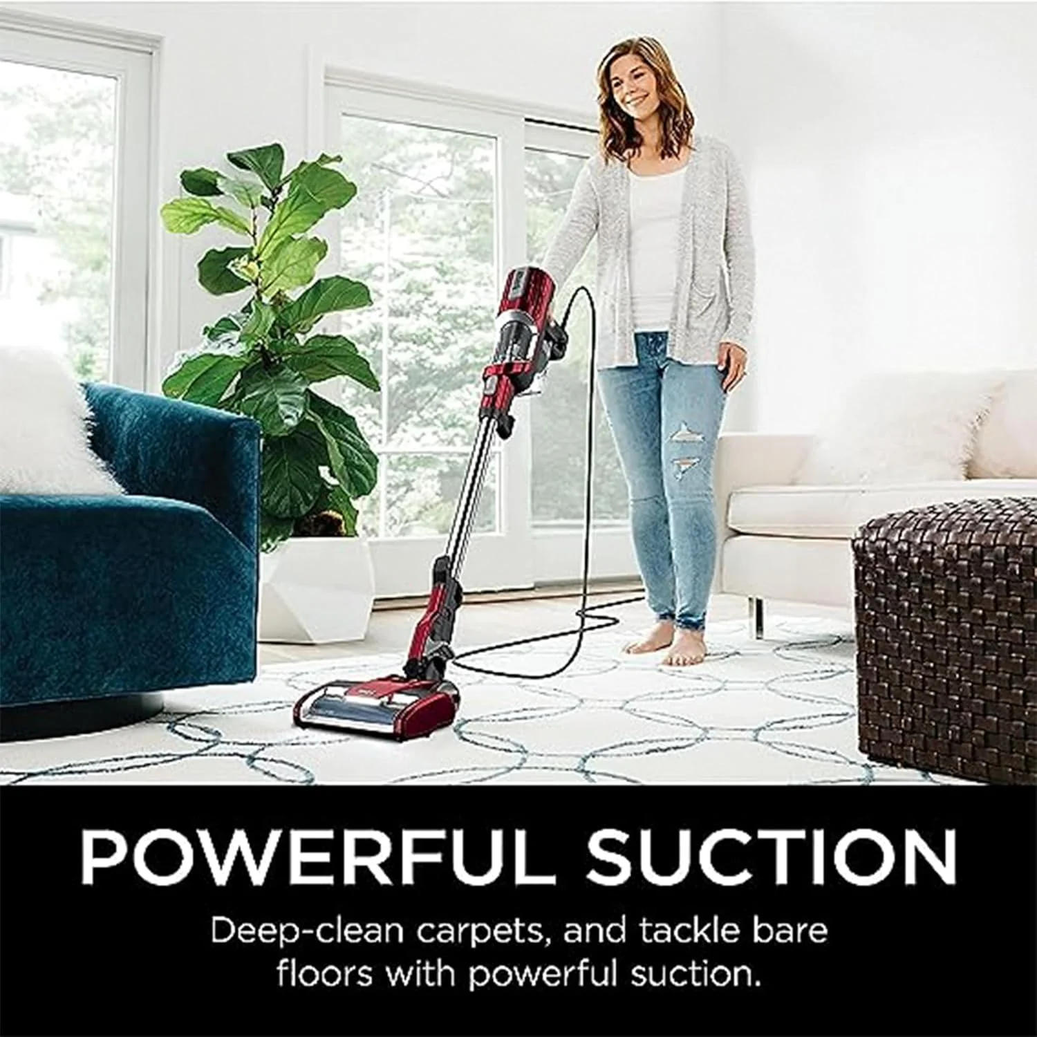 Shark Ultralight Pet Pro Corded Stick Vacuum with PowerFins and Brushroll Design for Cleaning Purposes, Bedroom, and Living Room - Image 8