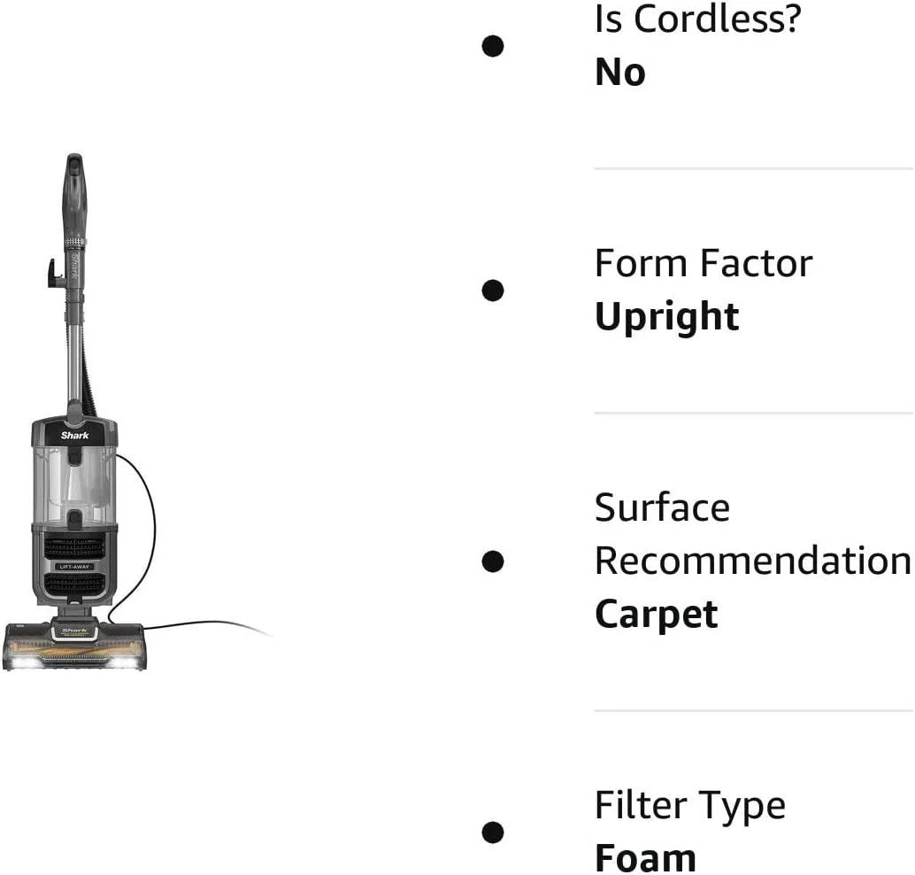 Shark UV725 Navigator Lift-Away with Self Cleaning Brushroll Upright Vacuum with HEPA Filter - Image 8