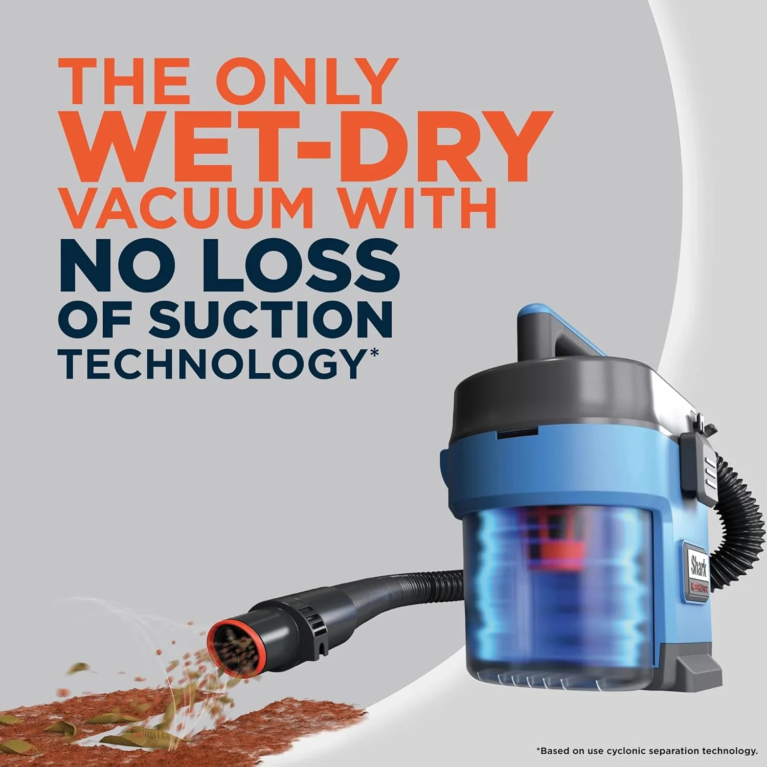 Shark VS100 MessMaster Portable Wet Dry Vacuum, Small Shop Vac, 1 Gallon Capacity, Corded, Perfect for Pets & Cars, AnyBag Tech, Self-Cleaning, for Tough Wet & Dry Messes - Image 5