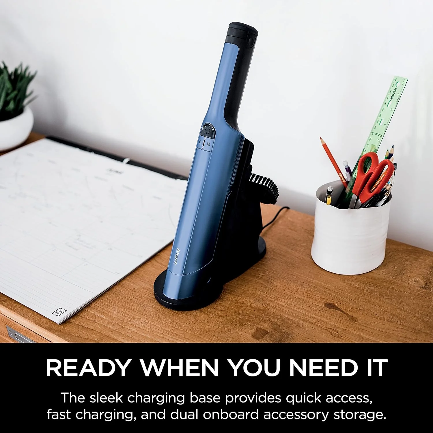 Shark WV401BL Cordless Hand Vacuum WANDVAC, Ultra-Lightweight and Portable with Powerful Suction and Tools for Pets, Designed for Car and Home, Blue - Image 11