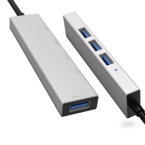 USB-C Type C to USB 3.0 4 Port Hub Adapter USB-C Aluminum Slim Thunderbolt USB - Image 3