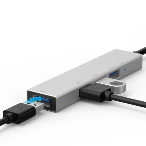 USB-C Type C to USB 3.0 4 Port Hub Adapter USB-C Aluminum Slim Thunderbolt USB - Image 4