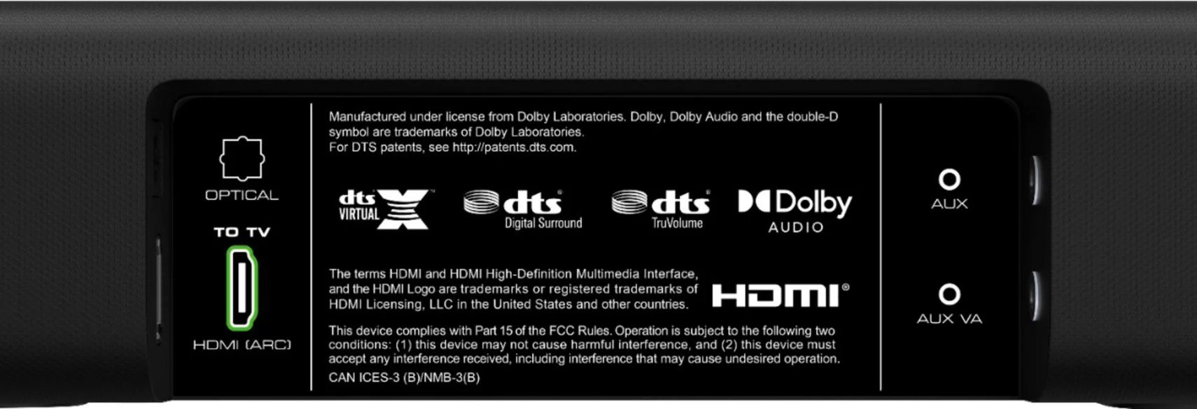 VIZIO 5.1 Channel Soundbar with Wireless Subwoofer and Dolby Audio 5.1 DTS VirtualX V51-H6 - Image 5