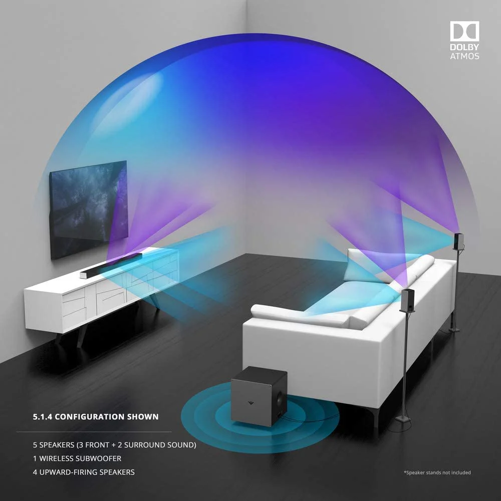 VIZIO SB36514-G6 36" 5.1.4 Premium Home Theater Sound System with Dolby Atmos and Wireless Subwoofer - Image 4