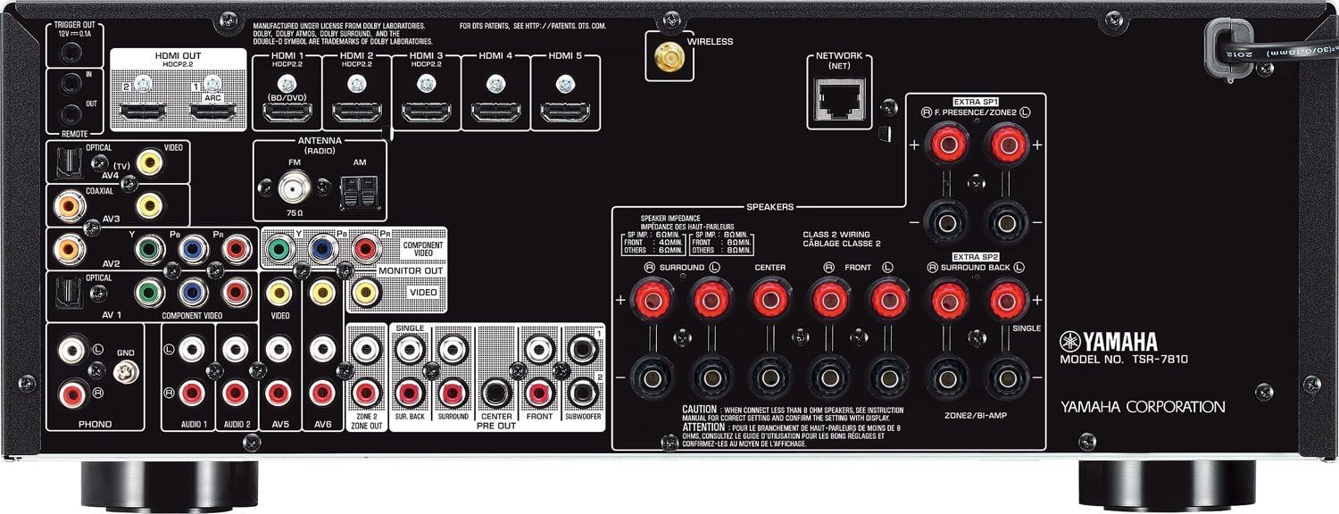 Yamaha TSR-7810 7.2 ch 4K Atmos DTS Receiver Dolby - Image 2
